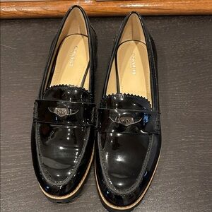 Coach Glossy Black Loafers
